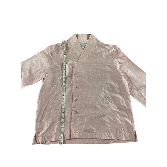 Vintage Linda Bertozzi 100% Silk Long Sleeve Button Down Blouse - 1 (Large) - Picture 2 of 13